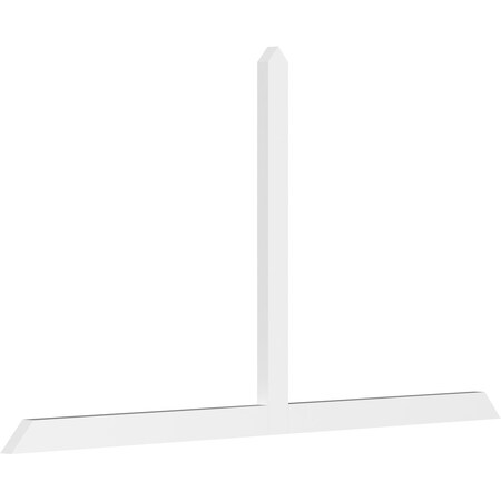 Ekena Millwork Portland Architectural Grade PVC Gable Bracket, 96"W x 52"H x 2"D x 4"F, 13/12 Pitch GBP096X52X0204POR00